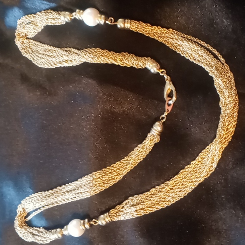 Park Lane Vintage  12 layered gold tone long chain 30 inches long A soft flowing